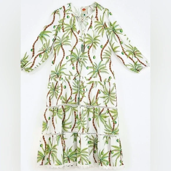Dresses | Farm Rio Linen Swinging Palm Dress New With Tag | Poshmark Dresses | Farm Rio Linen Swinging Palm Dress New With Tag | Poshmark